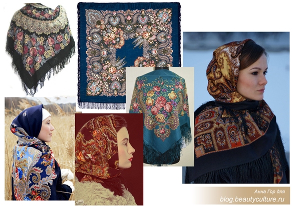 Имиджмейкер Анна Гор: русский стиль образ жены купца платки